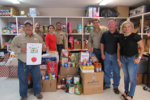 Employees at Calpine’s Magic Valley Energy Center donated to the Buckner Rio Grande Children’s Home in Mission, Texas, in May as part of Calpine’s Food Drive Month.