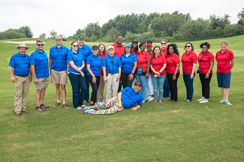 Dozens of Calpine employees volunteered at the Texas Regional Charity Golf Tournament in 2018.